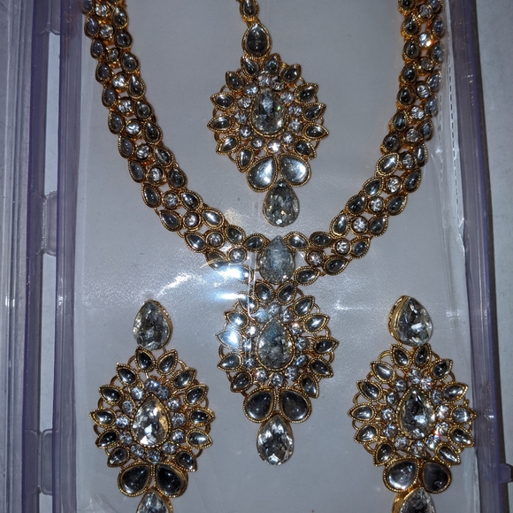 Indian Jewelry. Necklace set (Necklace, Ear Rings, - Picture 3 of 6